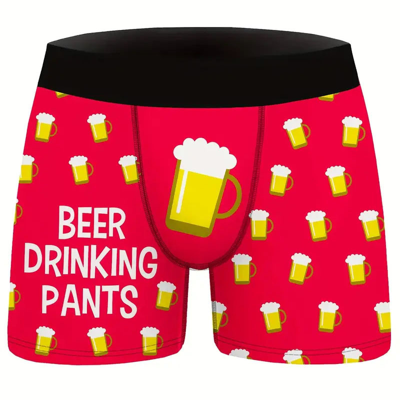 Lenjerie intimă casual respirabilă pentru bărbați, lenjerie intimă imprimată, amuzant, sexy, boxeri, europene și americane, confortabilă și interesantă