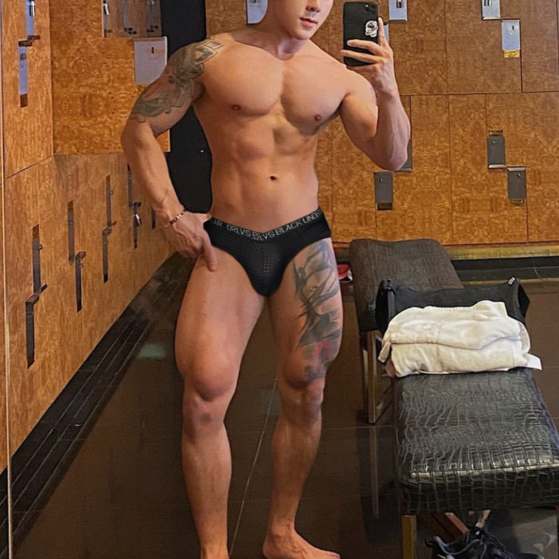 Seksīgas vīriešu acs V jostas vīriešu biksītes ātri žūstošas, elpojošas, izliektas, sporta, ērtas, zemas jostasvietas apakšveļas OR6299