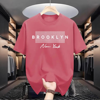 Ανδρικό μπλουζάκι Amazon από βαμβάκι, casual, με εκτύπωση γράμματος, BROOKLYN new youk, Brooklyn, σε διασυνοριακό στυλ