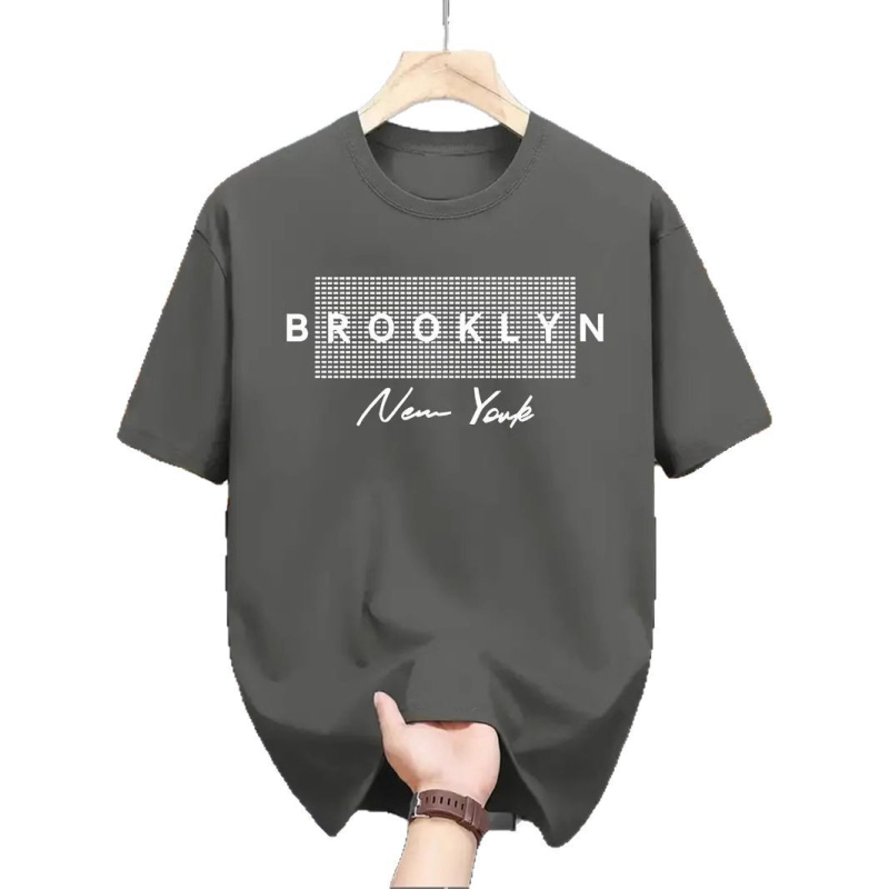Muška pamučna ležerna majica kratkih rukava BROOKLYN, nova kolekcija, Brooklyn "Otisak slova", Amazon