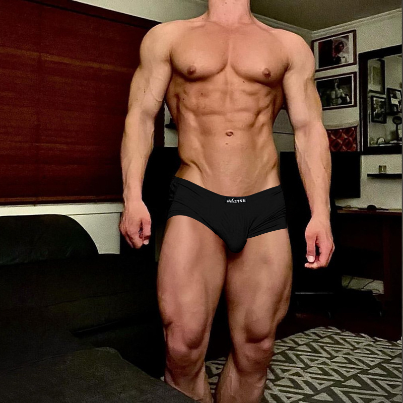 Suvine modaalne kitsa lõikega meeste aluspesu, seksikas, ühevärviline, madala vöökohaga, hingav, mugav, jäljeta ja kumer, bokserid