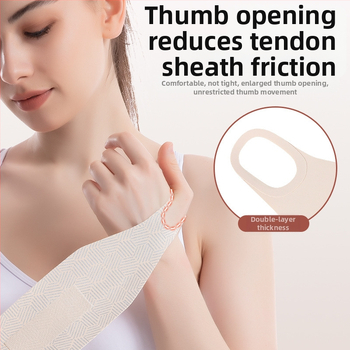 Plona vasarinė riešo apsauga nuo sausgyslių patempimo, skirta badmintono sportui, su įtempimo ir sąnario fiksavimo apsauga.