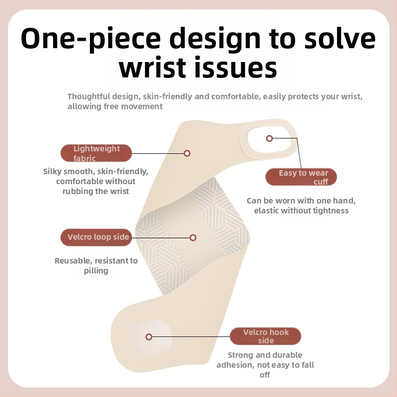 Plona vasarinė riešo apsauga nuo sausgyslių patempimo, skirta badmintono sportui, su įtempimo ir sąnario fiksavimo apsauga.