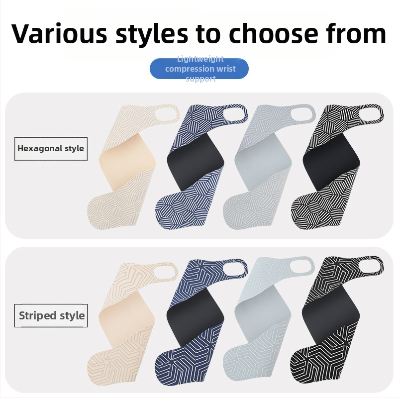 Plona vasarinė riešo apsauga nuo sausgyslių patempimo, skirta badmintono sportui, su įtempimo ir sąnario fiksavimo apsauga.