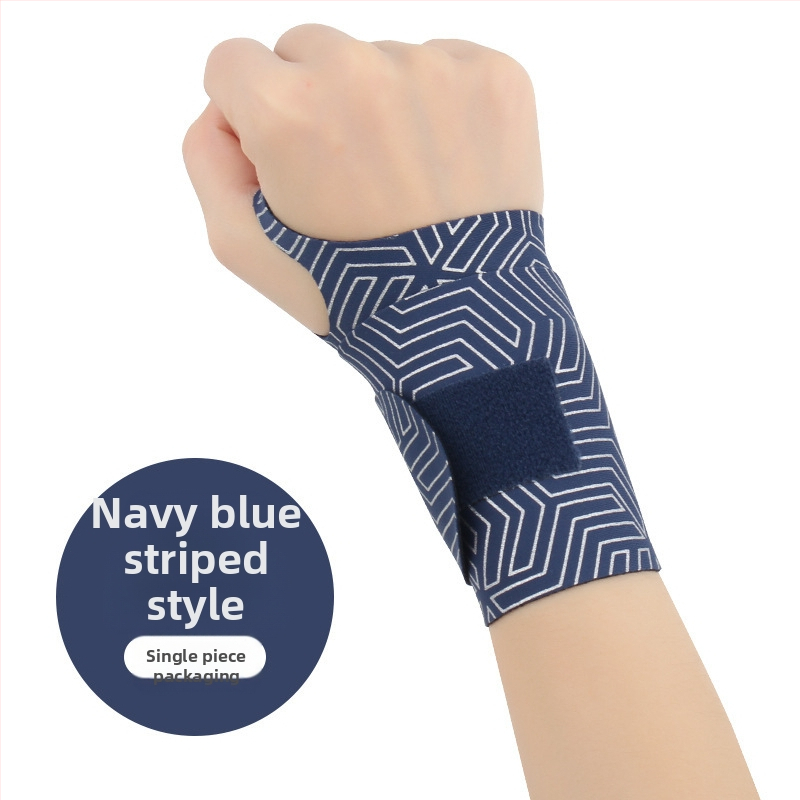 Plona vasarinė riešo apsauga nuo sausgyslių patempimo, skirta badmintono sportui, su įtempimo ir sąnario fiksavimo apsauga.