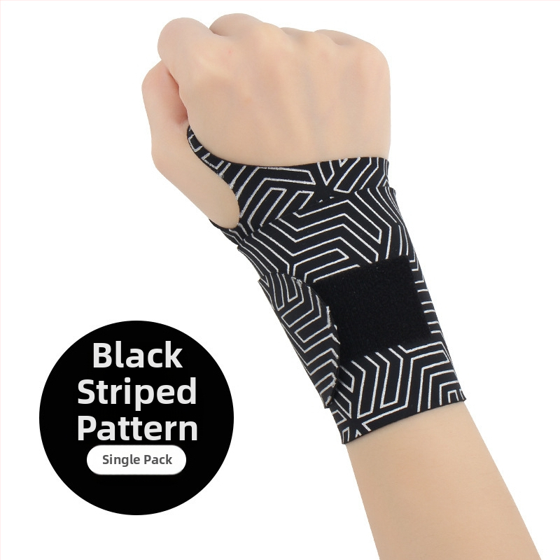 Plona vasarinė riešo apsauga nuo sausgyslių patempimo, skirta badmintono sportui, su įtempimo ir sąnario fiksavimo apsauga.