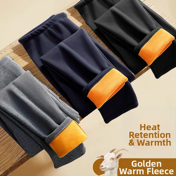 Vyriškos pastorintos šiltos kelnės Vyriškos vilnos pamušalu pastorintos medvilninės vilnos kelnės Thunderpants rudens kelnės Vyriškos plius dydžio kelnės su pamušalu Žieminės kelnės