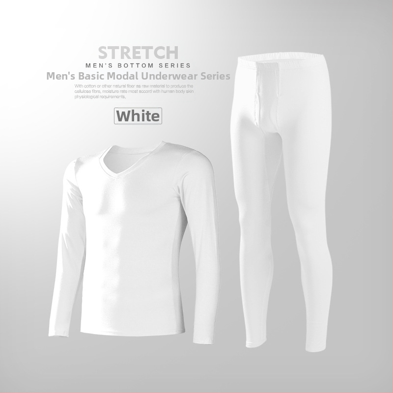 Vyriški modaliniai termo apatiniai komplektas, ploni rudens drabužiai ir kelnės, vyriški, prigludę, jaunimo, vientisos spalvos, itin ploni.