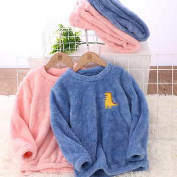 Laste korallfliisist kodukostüüm poistele ja tüdrukutele 22 sügis-talv pluss fliisist multifilmikomöödia lapsevanemale-lapsele mugav puuvillafliisist pidžaamakomplekt