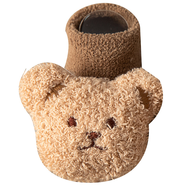 Muške i ženske dječje koraljne baršunaste jesenske čarape za novorođenčad od 0-3 godine, neklizajuće, zadebljane, tople, za jesen i zimu