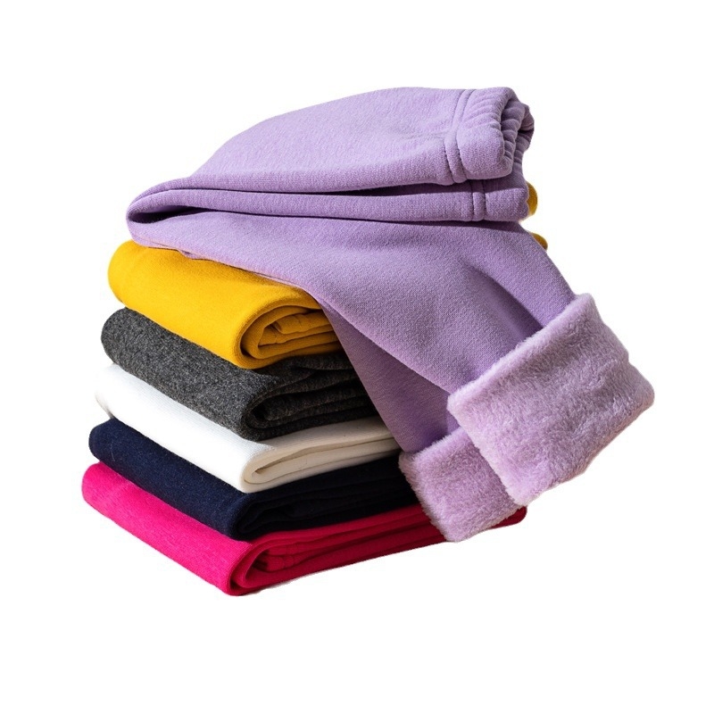 Tüdrukute allosas fliisvoodriga paksendatud lastepüksid, laste vabaajapüksid, talvised naiste beebipüksid õueriiete tootjad hulgimüügist