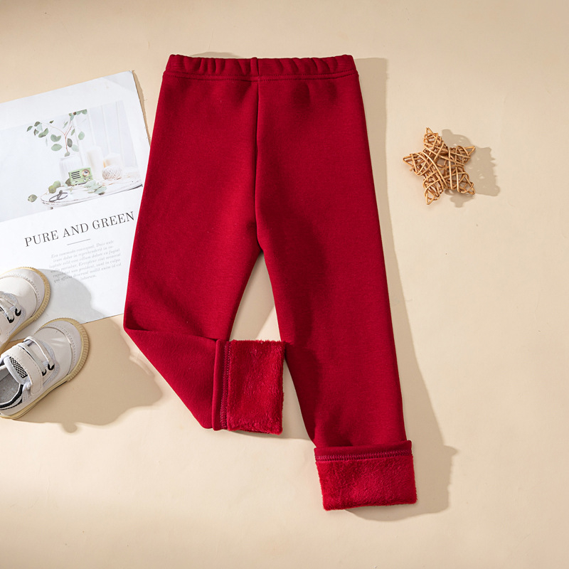 Tüdrukute allosas fliisvoodriga paksendatud lastepüksid, laste vabaajapüksid, talvised naiste beebipüksid õueriiete tootjad hulgimüügist