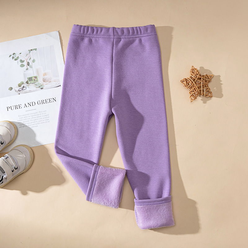 Tüdrukute allosas fliisvoodriga paksendatud lastepüksid, laste vabaajapüksid, talvised naiste beebipüksid õueriiete tootjad hulgimüügist