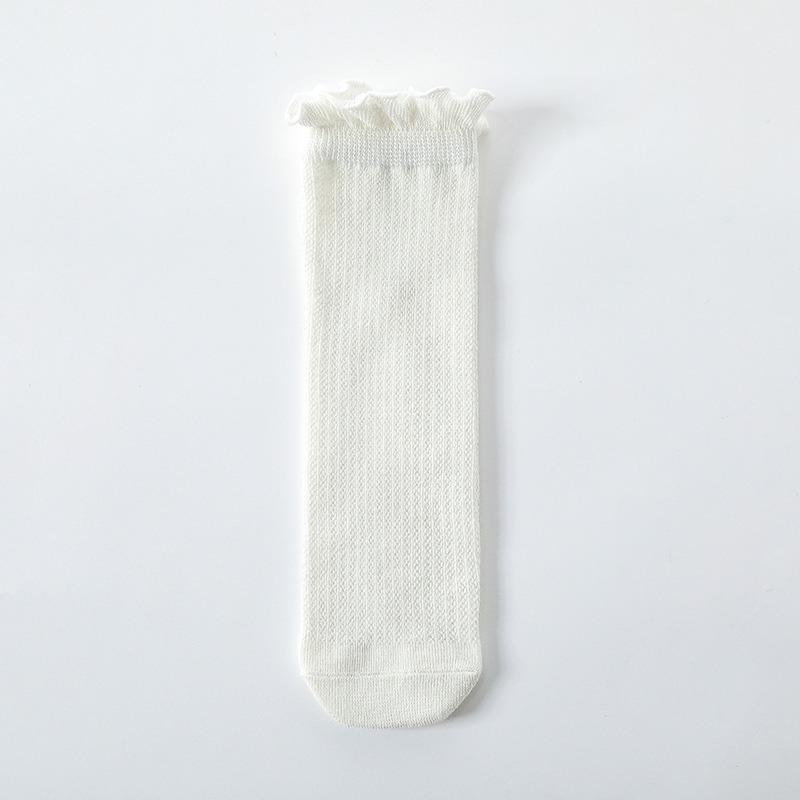 Dječje čarape, ljetne ultra tanke djevojačke čarape od čipke, proljetne dječje šuplje mrežaste visoke čarape