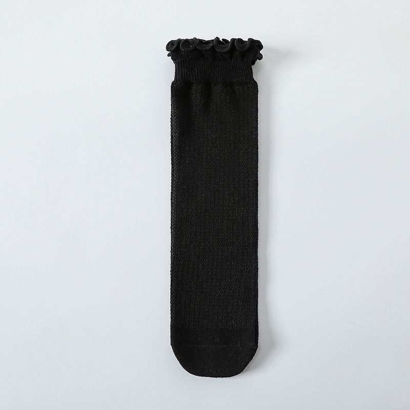 Dječje čarape, ljetne ultra tanke djevojačke čarape od čipke, proljetne dječje šuplje mrežaste visoke čarape