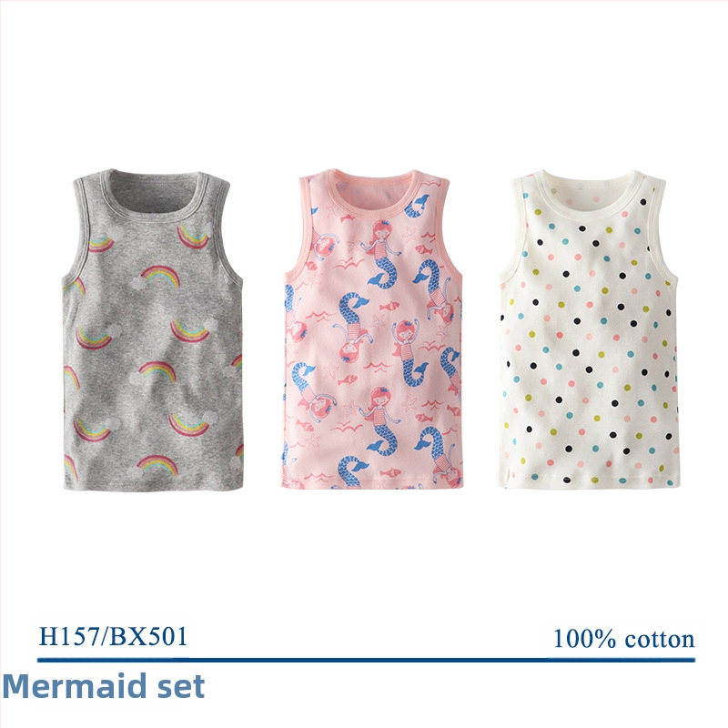 Dječji prsluk od pamuka za žene, donji dio za bebe, odvođenje vlage, proizvođači prsluka u obliku slova I za malu i srednju djecu, veleprodaja