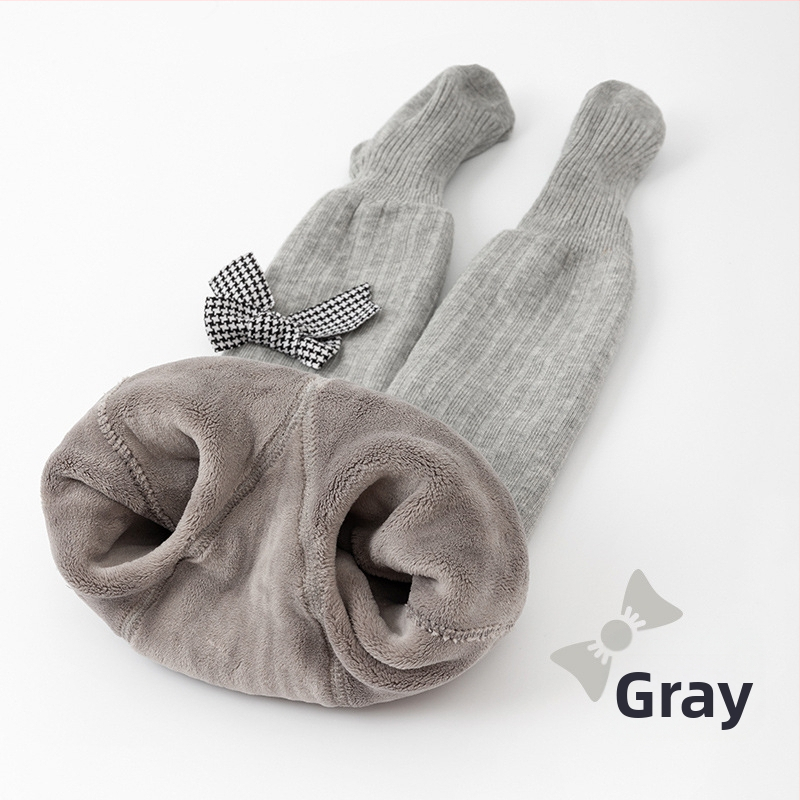 Tüdrukute sügis-talvised fliisvoodriga paksendatud beebiretuusid, beebide sokid lipsuga, valged lasteretuusid