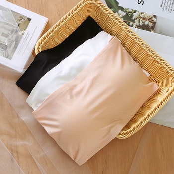 Õmblusteta ühes tükis Ice Silk hingavast võrgust rinnaümbrisega õlapaelteta üherealine Ice Silk paljastumisvastane seljatugedega aluspesu