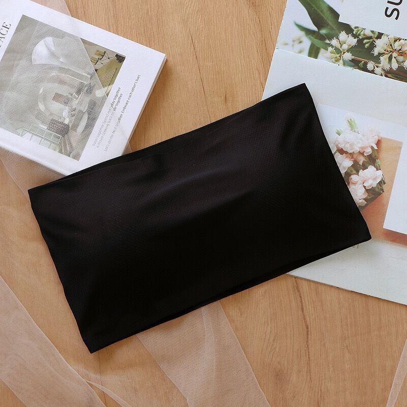 Õmblusteta ühes tükis Ice Silk hingavast võrgust rinnaümbrisega õlapaelteta üherealine Ice Silk paljastumisvastane seljatugedega aluspesu