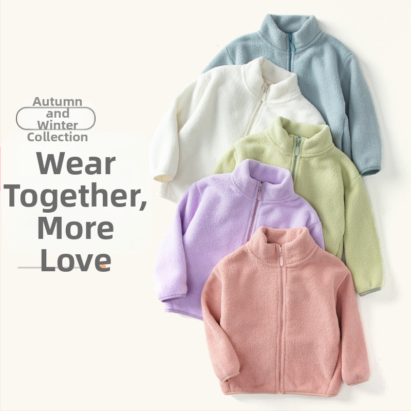 [Родителска рокля за семейство] Меко! Нуо Джи Джи! Плюшено детско палто с яка стойка, топло за възрастни wy2301