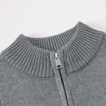 2025. aasta sügis-talve uus Briti stiilis laste poolkõrvakaelusega lukuga kootud kardigan puhtast puuvillast kampsun jakk poistele ja tüdrukutele