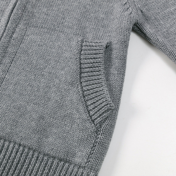 2025. aasta sügis-talve uus Briti stiilis laste poolkõrvakaelusega lukuga kootud kardigan puhtast puuvillast kampsun jakk poistele ja tüdrukutele