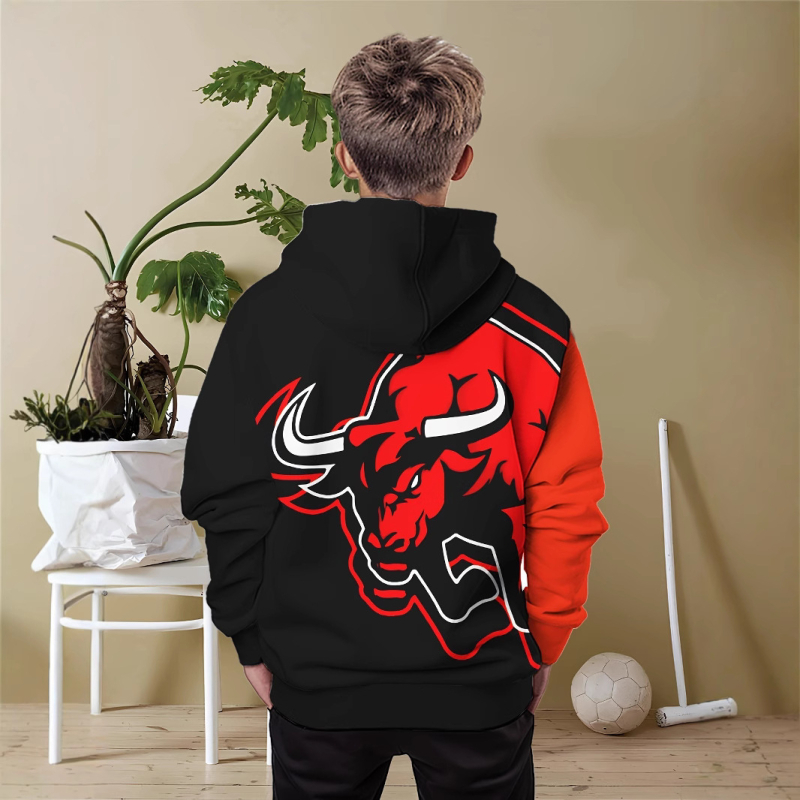 Prekogranična vanjska trgovina, pulover s kapuljačom za slobodno vrijeme, sportski 3D printing pulover s dugim rukavima, široki pulover s kapuljačom