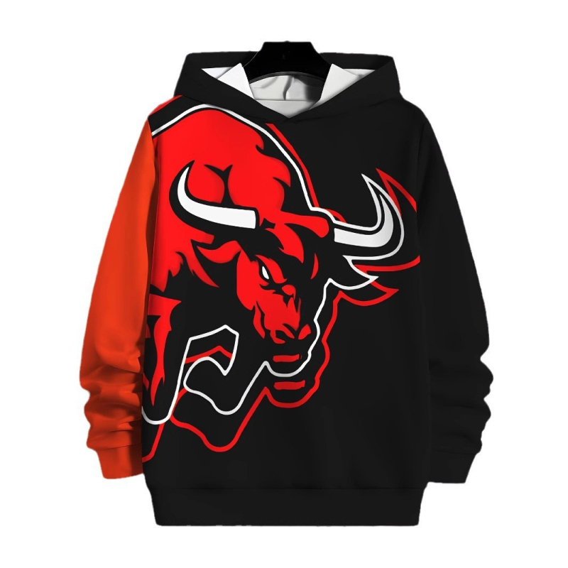 Prekogranična vanjska trgovina, pulover s kapuljačom za slobodno vrijeme, sportski 3D printing pulover s dugim rukavima, široki pulover s kapuljačom