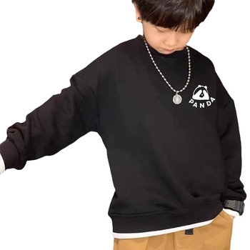 Laste maiussärk Uus poiste sügis-talve maiussärk poistele ja tüdrukutele Beebi fliisvoodriga Paksendatud kampsunkaelusega Moodne stiilne vabaaja topp