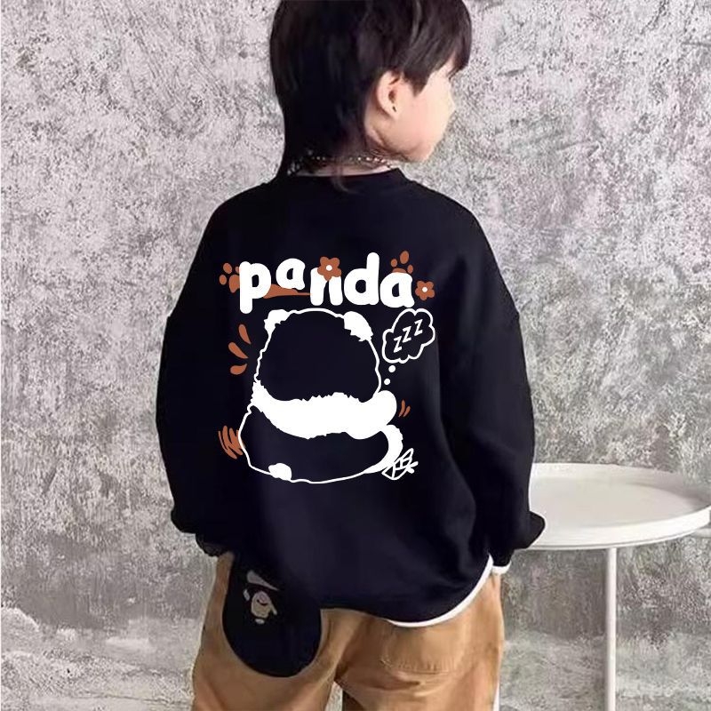 Laste maiussärk Uus poiste sügis-talve maiussärk poistele ja tüdrukutele Beebi fliisvoodriga Paksendatud kampsunkaelusega Moodne stiilne vabaaja topp