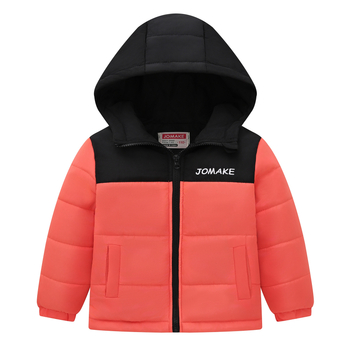 Jesenska i zimska nova odjeća za dječake i djevojčice za veliku djecu u boji, ležerna odjeća s vezom i pamučnom podstavom, modna debela jakna s kapuljačom, vjetrootporna i džepna, s pamučnom podstavom