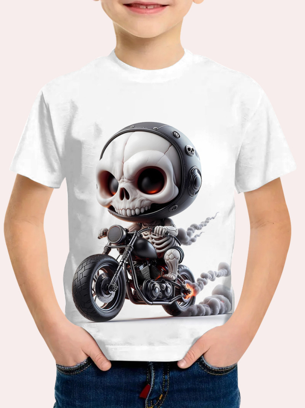 Tricou cu mânecă scurtă pentru băieți, cu imprimeu digital 3D de fotbal, cu desene animate, în tendințe europene și americane transfrontaliere, sport de agrement