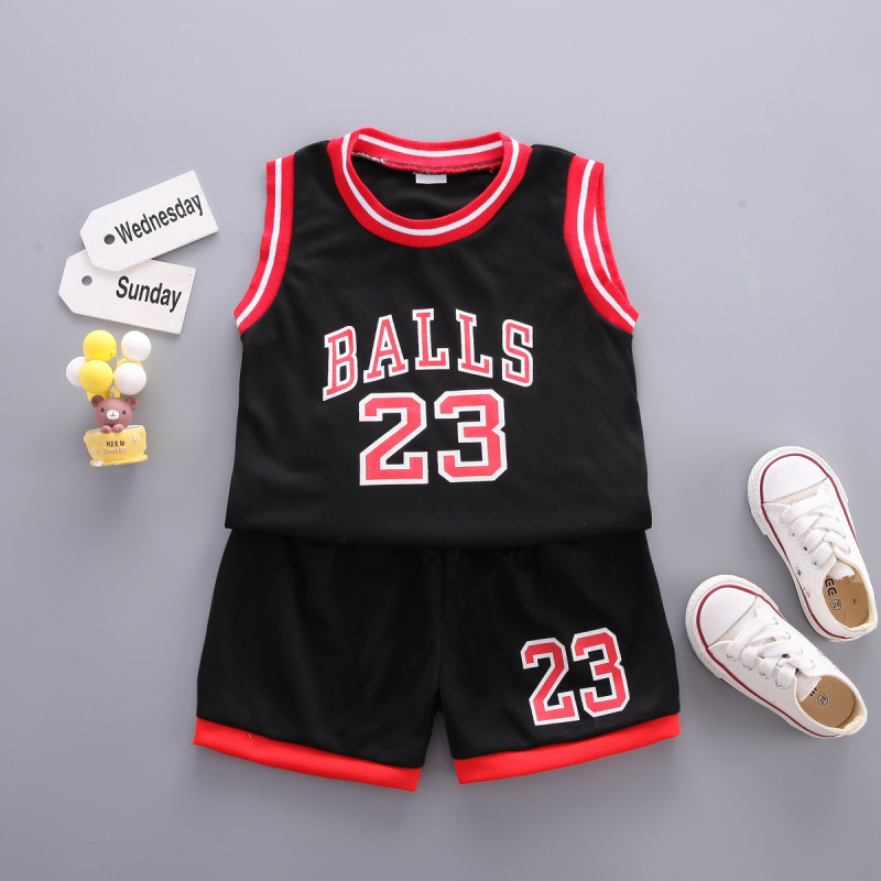 Cross-Border zēnu vasaras sporta tērps, mazuļu veste, šorti, divdaļīgs, ātri žūstošs džersijas bērnu basketbola formas tērps