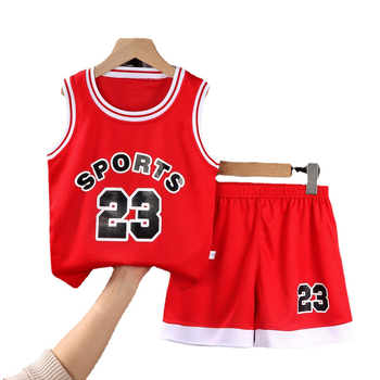 2022 момчета и момичета баскетболна униформа костюм отборна униформа спортно облекло на открито красива средна и голяма детска тренировъчна униформа с къс ръкав