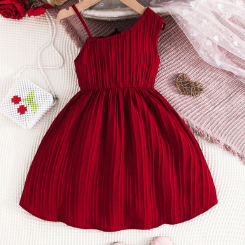 2025 καλοκαίρι νέο ευρωπαϊκό και αμερικανικό χαριτωμένο γλυκό κορίτσι μονόχρωμο φόρεμα ώμου διακόσμηση φιόγκο μια γενιά μαλλιών