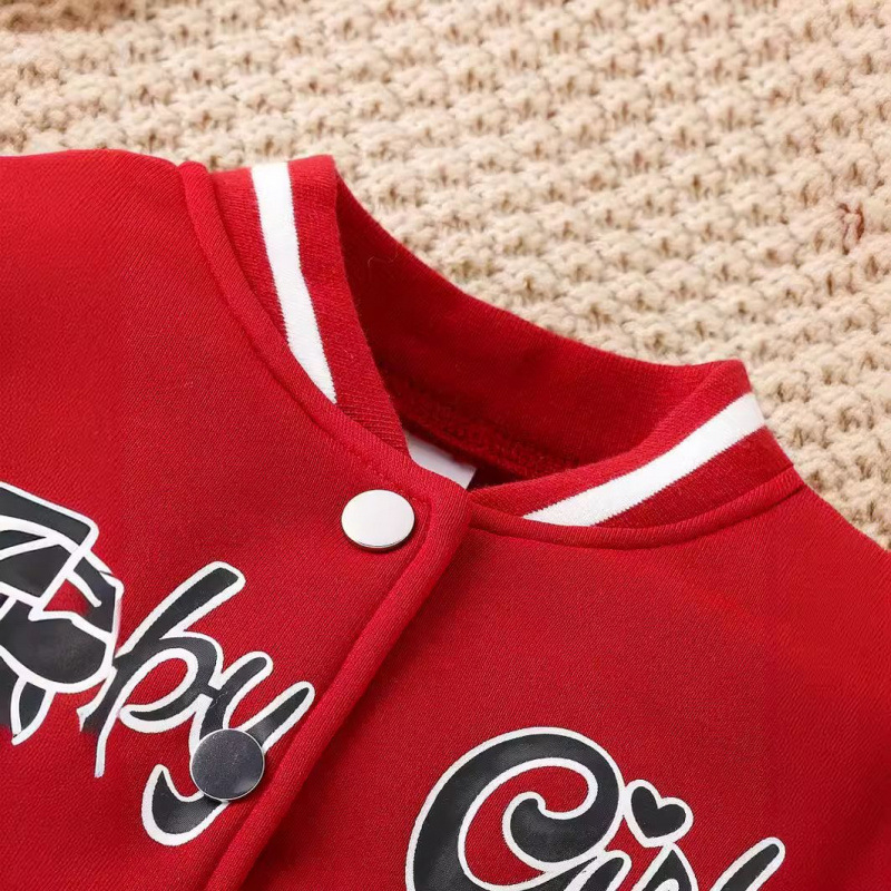 Ülikoolistiilis lastele mõeldud ins-stiilis tüdrukute jakk ja mantel Moodne ülikonna kaheosaline komplekt kevadeks ja sügiseks kuum stiil