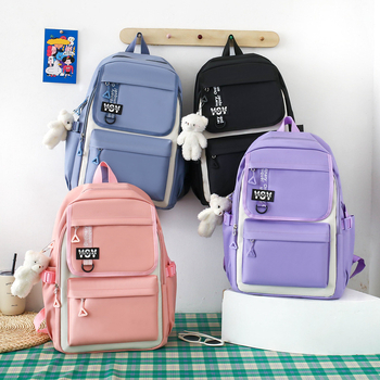 Νέα τσάντα ώμου υψηλής αξίας για μαθητές λυκείου, απλή τσάντα πέντε τεμαχίων για γυναίκες, μεγάλης χωρητικότητας, για μαθητές γυμνασίου και λυκείου.