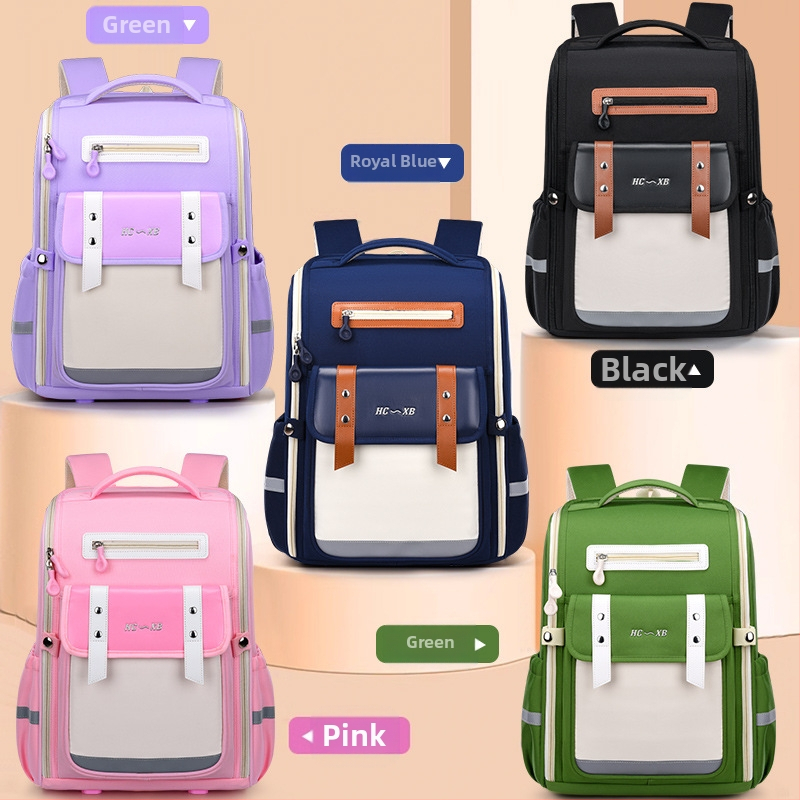 Нова ученическа чанта в британски стил за ученици от началното училище, детска чанта от 1 до 6 клас, защита на гръбначния стълб, печат, чанта с голям капацитет