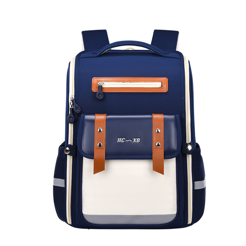 Uus Briti stiilis koolikott algkooliõpilastele 1-6 klassi lastele, selgroo kaitsega trükitud ruumikott, suure mahutavusega seljakott