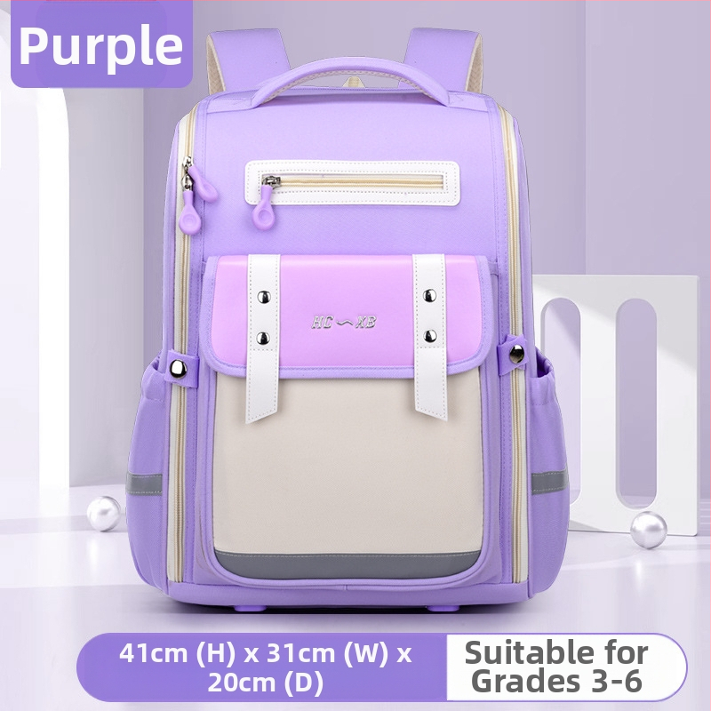 Uus Briti stiilis koolikott algkooliõpilastele 1-6 klassi lastele, selgroo kaitsega trükitud ruumikott, suure mahutavusega seljakott