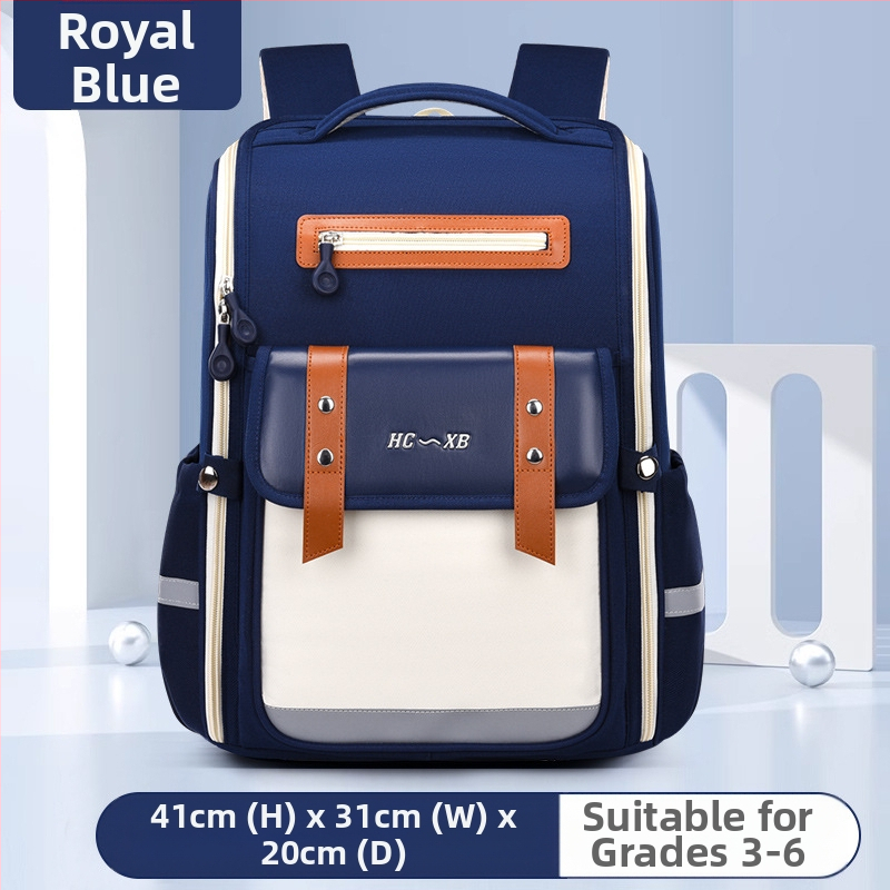 Uus Briti stiilis koolikott algkooliõpilastele 1-6 klassi lastele, selgroo kaitsega trükitud ruumikott, suure mahutavusega seljakott