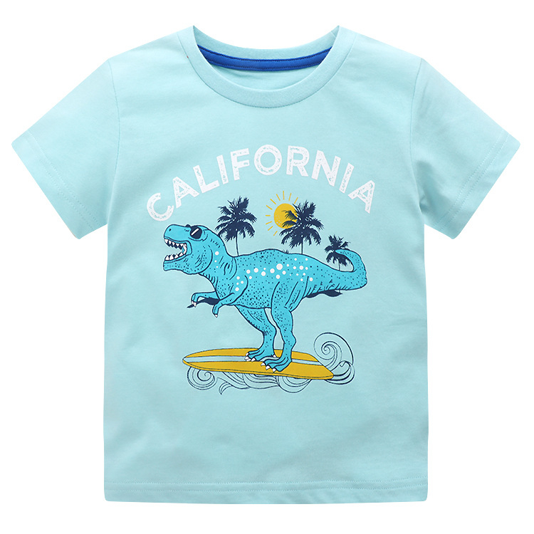 Tricou sport pentru băieți cu mânecă scurtă de vară 2025 pentru copii, desene animate, bumbac, top de vară pentru băieți, top cu mânecă scurtă