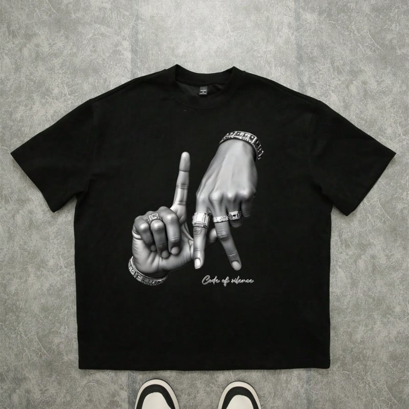 Διασυνοριακό εμπόριο eBay Λος Άντζελες Χαλαρό casual μπλουζάκι με στρογγυλή λαιμόκοψη και κοντό μανίκι, εκτύπωση λογότυπου Los Angeles