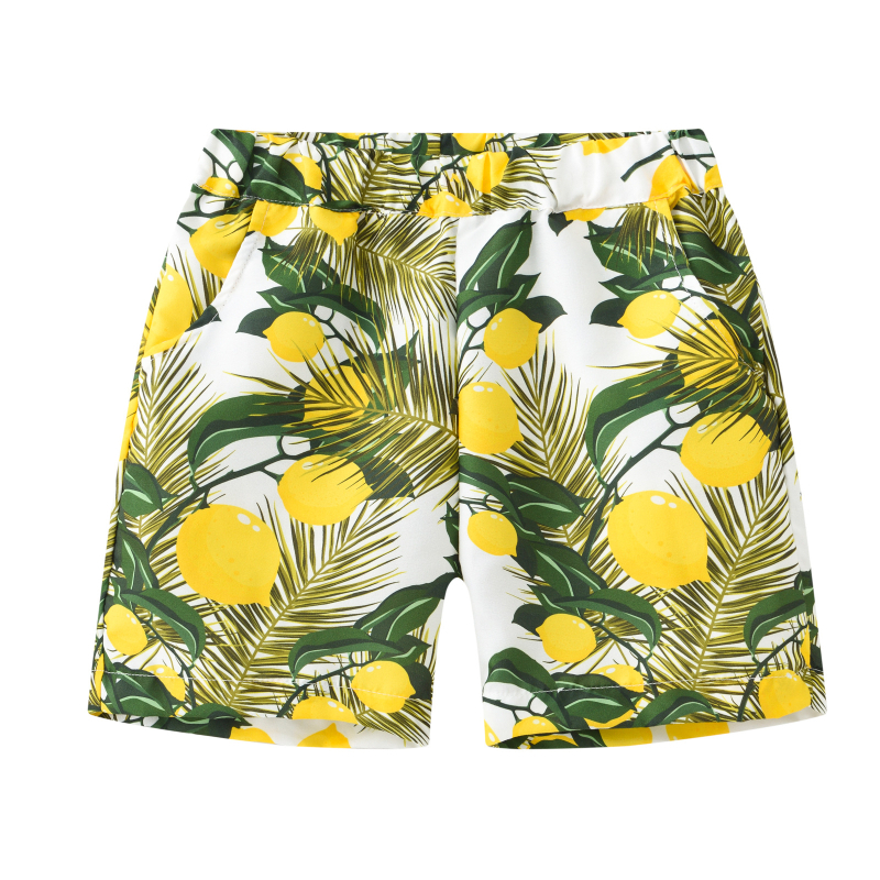 Νέο καλοκαιρινό παιδικό casual σορτς για αγόρια και κορίτσια, μοντέρνο, πολύχρωμο, λεπτό παντελόνι θαλάσσης με τυπωμένο σχέδιο καρύδας