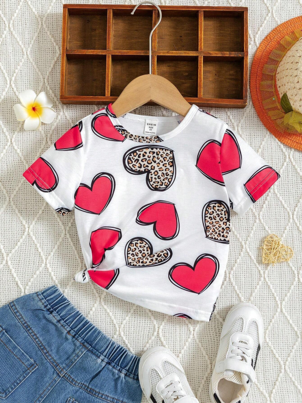 Nova djevojačka ljetna majica kratkih rukava s okruglim izrezom, modni božićni print, široki top RA1