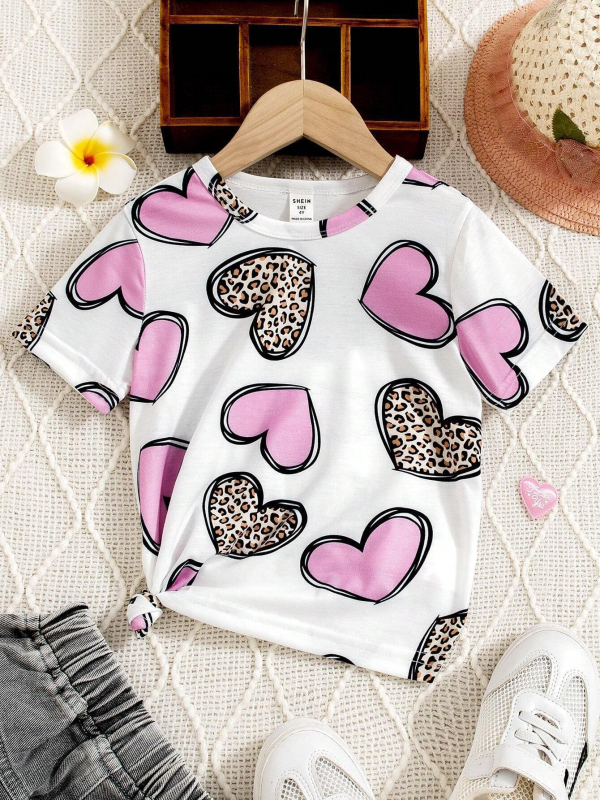 Nova djevojačka ljetna majica kratkih rukava s okruglim izrezom, modni božićni print, široki top RA1