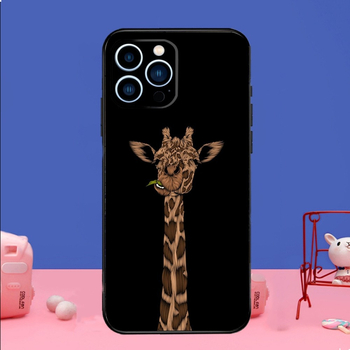 Potrivit pentru iPhone15, carcasă de telefon cu animale girafe amuzante, nouă