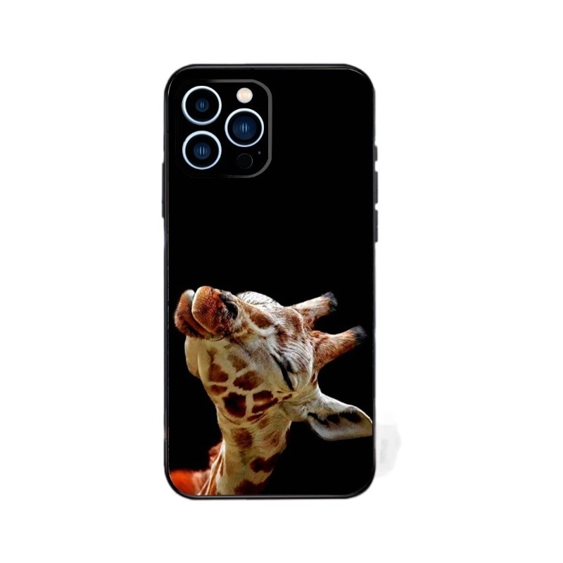Potrivit pentru iPhone15, carcasă de telefon cu animale girafe amuzante, nouă