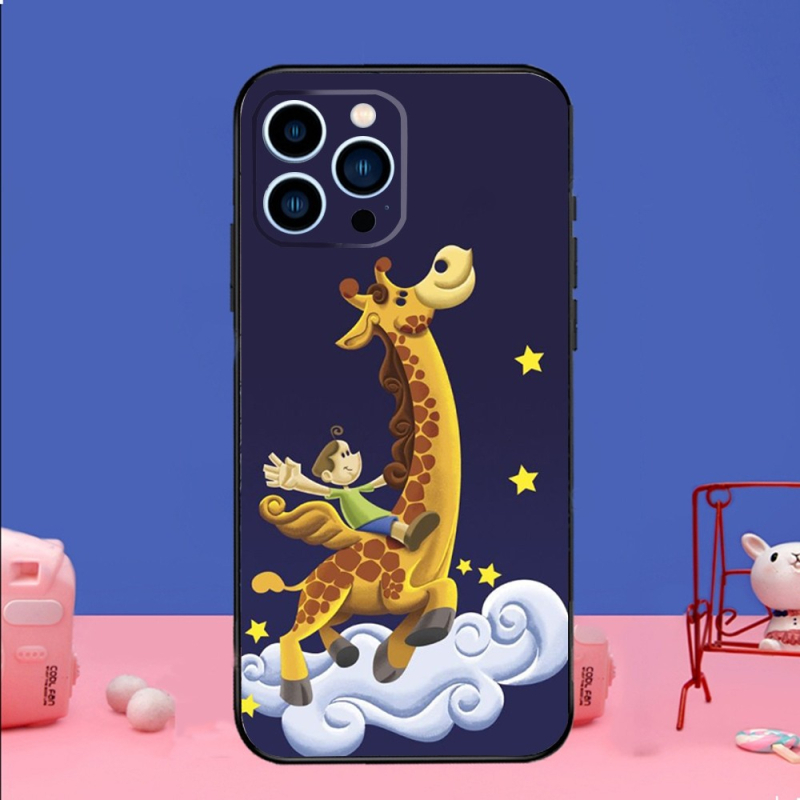 Potrivit pentru iPhone15, carcasă de telefon cu animale girafe amuzante, nouă