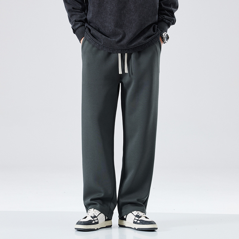Mingge | Jesenske i zimske modne marke, jednostavne ležerne muške japanske labave drapirane široke ravne hlače